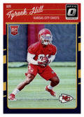 2016 Donruss Optic #117 Tyreek Hill Purple RC — front; Kansas City Chiefs.