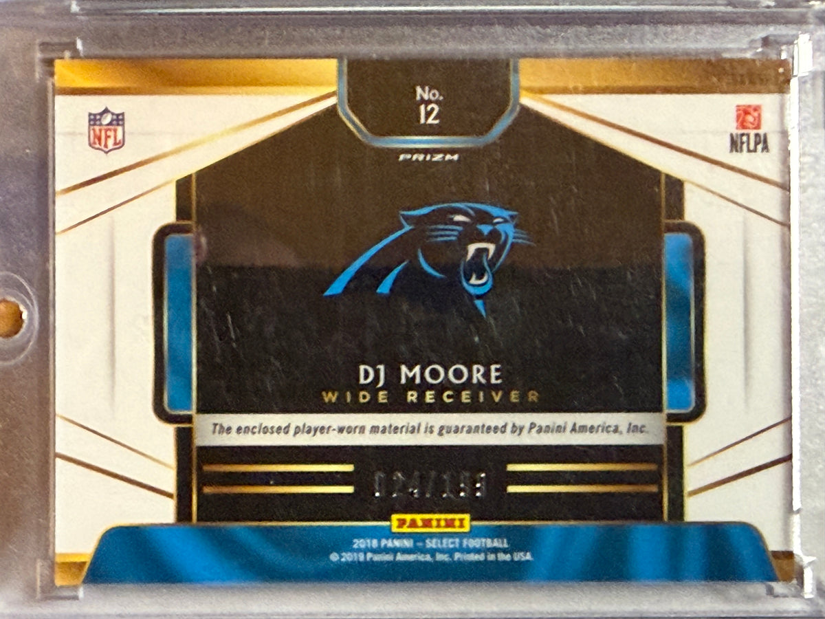 2018 Select Swatches Prizm #12 D.J. Moore 024/199 back