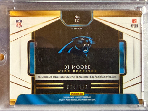 2018 Select Swatches Prizm #12 D.J. Moore 024/199 back