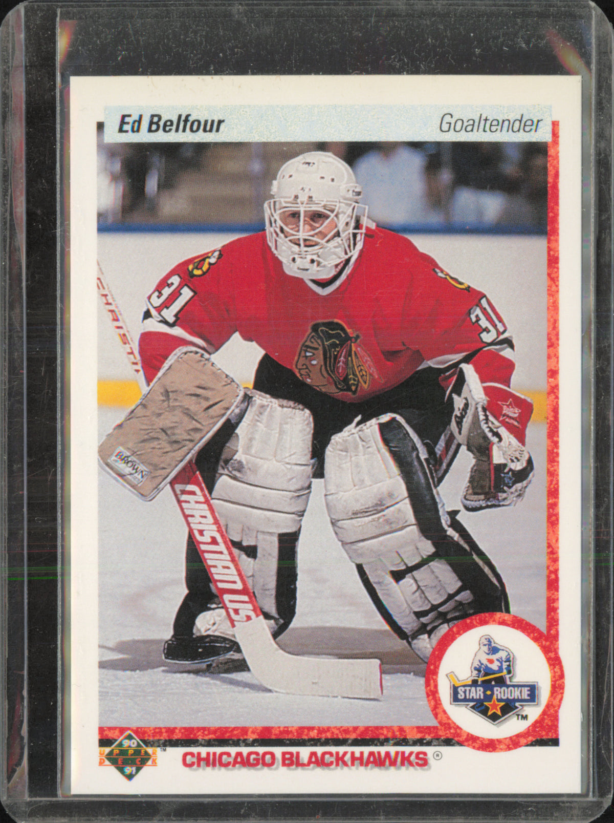 1990-91 Upper Deck #55b Ed Belfour front