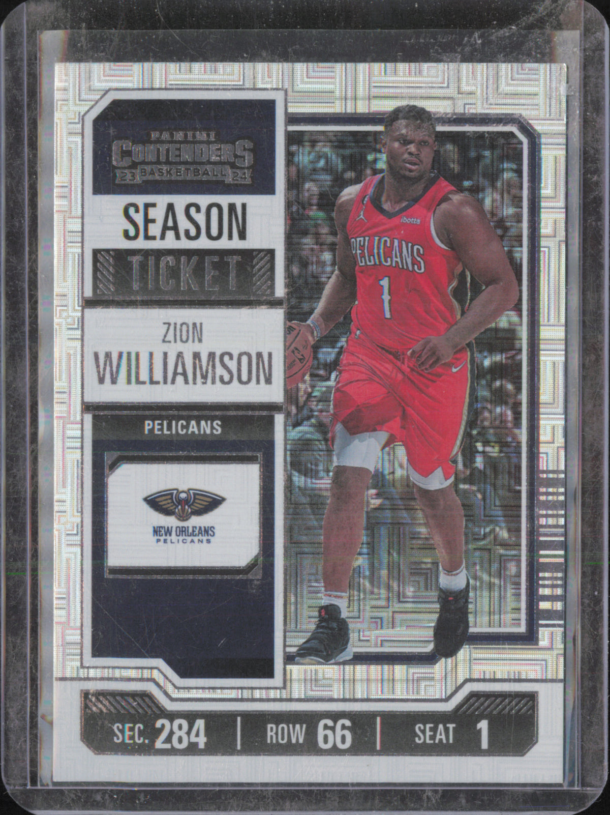 2023-24 Panini Contenders #79 Zion Williamson Premium Edition front