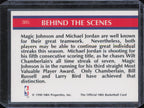 1990-91 Hoops #385 Super Streaks - Magic Johnson and Michael Jordan back