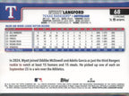 2025 Topps Chrome #68 Wyatt Langford X-Fractors back