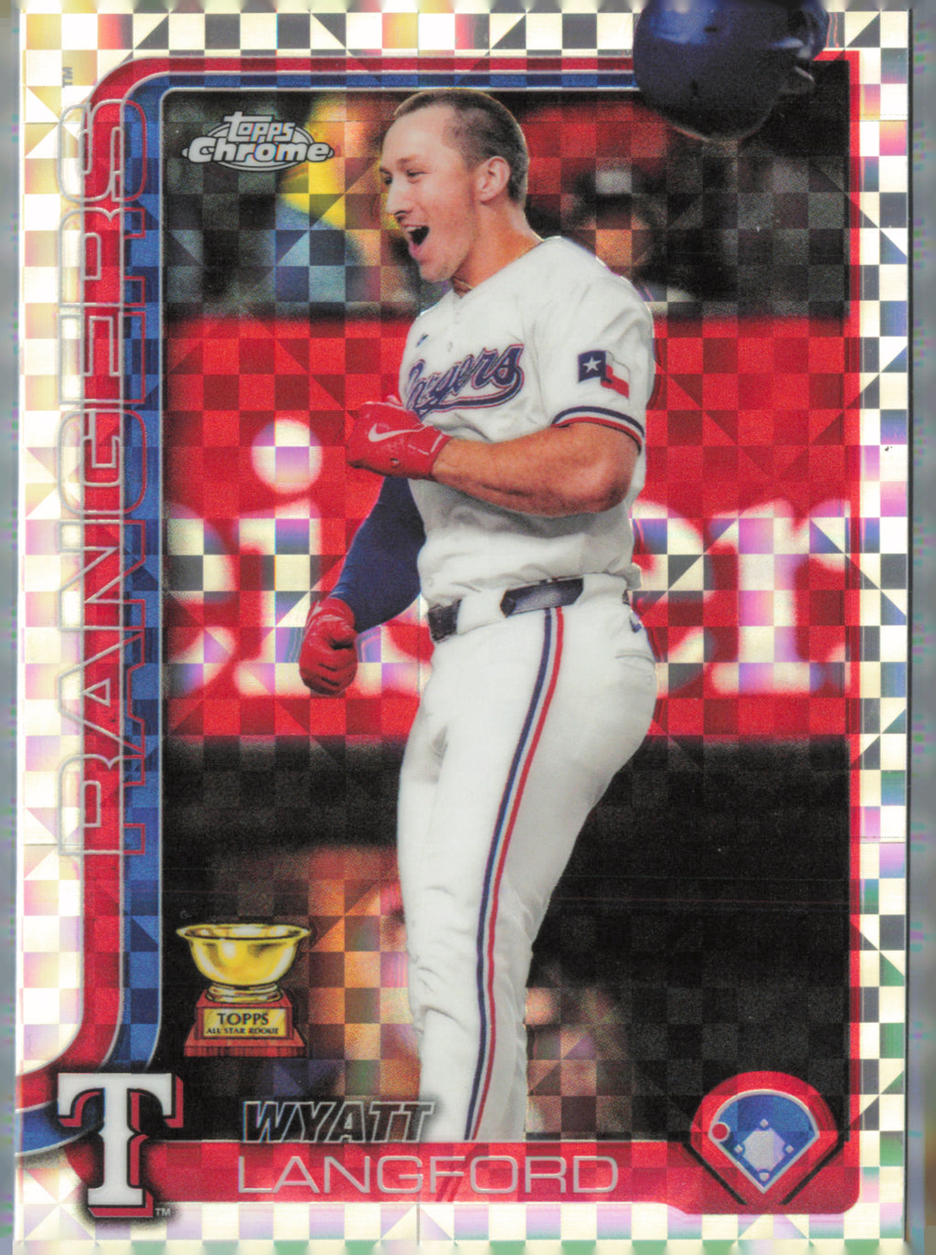 2025 Topps Chrome #68 Wyatt Langford X-Fractors front
