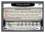 2013 Bowman Chrome #114 Freddie Freeman back