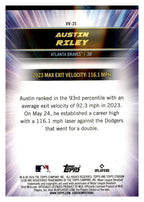 2024 Stadium Club #VV-25 Austin Riley Virtuosos of Velocity back