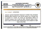 2024 Topps Update #US155 Jackson Chourio back
