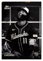 2025 Topps Black & White #014 Jackson Chourio front