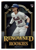 2023 Bowman Platinum #RR-5 Brett Baty Renowned Rookies front