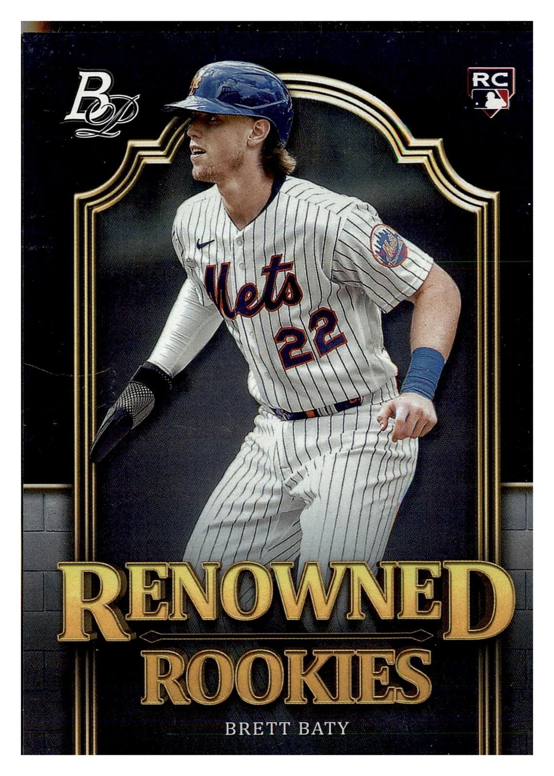 2023 Bowman Platinum #RR-5 Brett Baty Renowned Rookies front