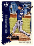 2021 Panini Diamond Kings #91 Christian Yelich Artist's Proof Blue front