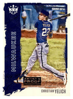 2021 Panini Diamond Kings #91 Christian Yelich Artist's Proof Blue front