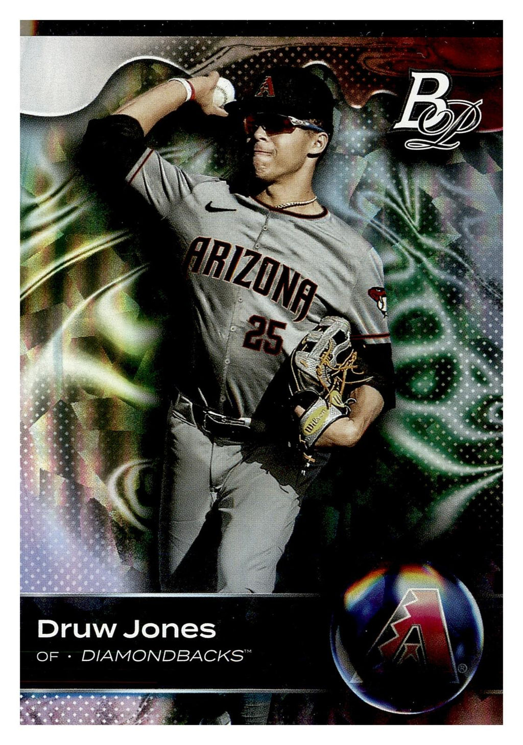 2023 Bowman Platinum #TOP-47 Druw Jones Top Prospects Ice Foil front