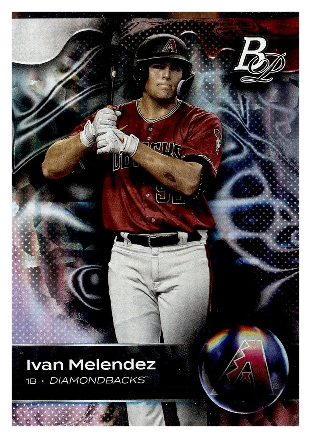 2023 Bowman Platinum #TOP-85 Ivan Melendez Top Prospects Ice Foil front