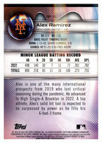 2023 Bowman Platinum #TOP-18 Alex Ramirez Top Prospects Ice Foil back