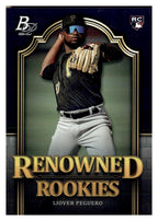 2023 Bowman Platinum #RR-14 Liover Peguero Renowned Rookies front
