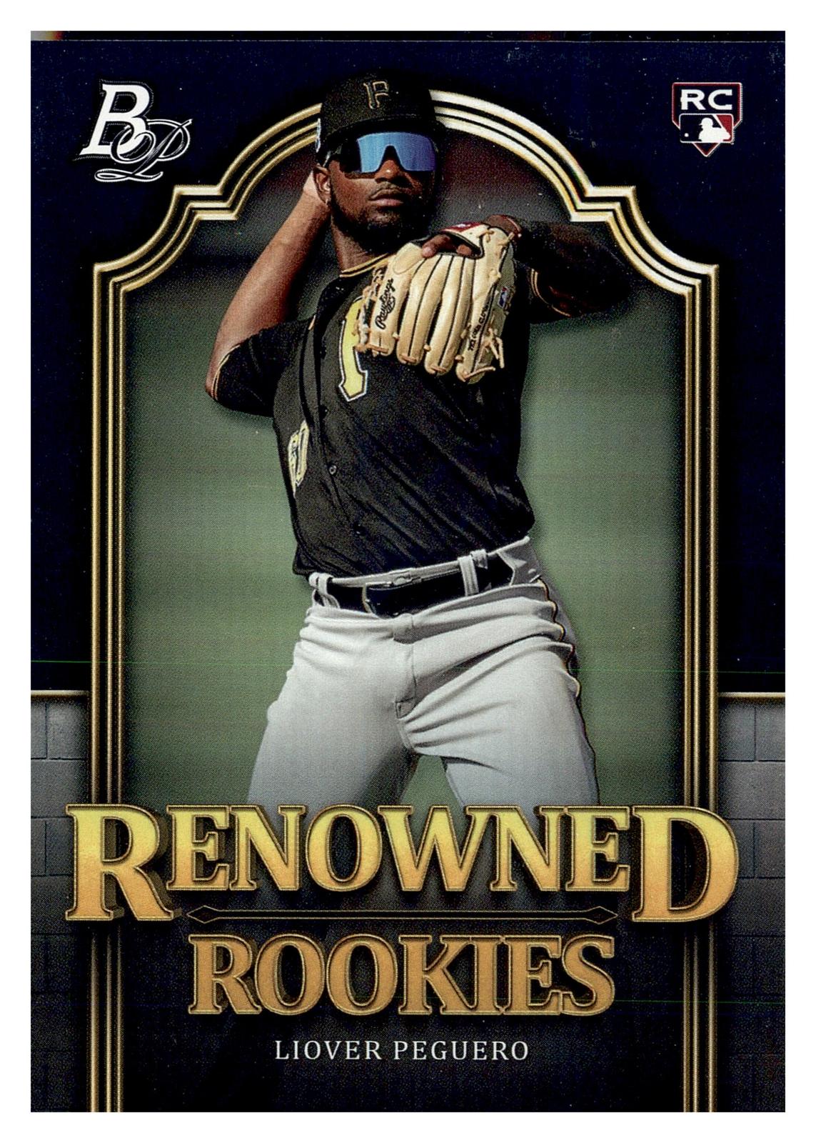 2023 Bowman Platinum #RR-14 Liover Peguero Renowned Rookies front