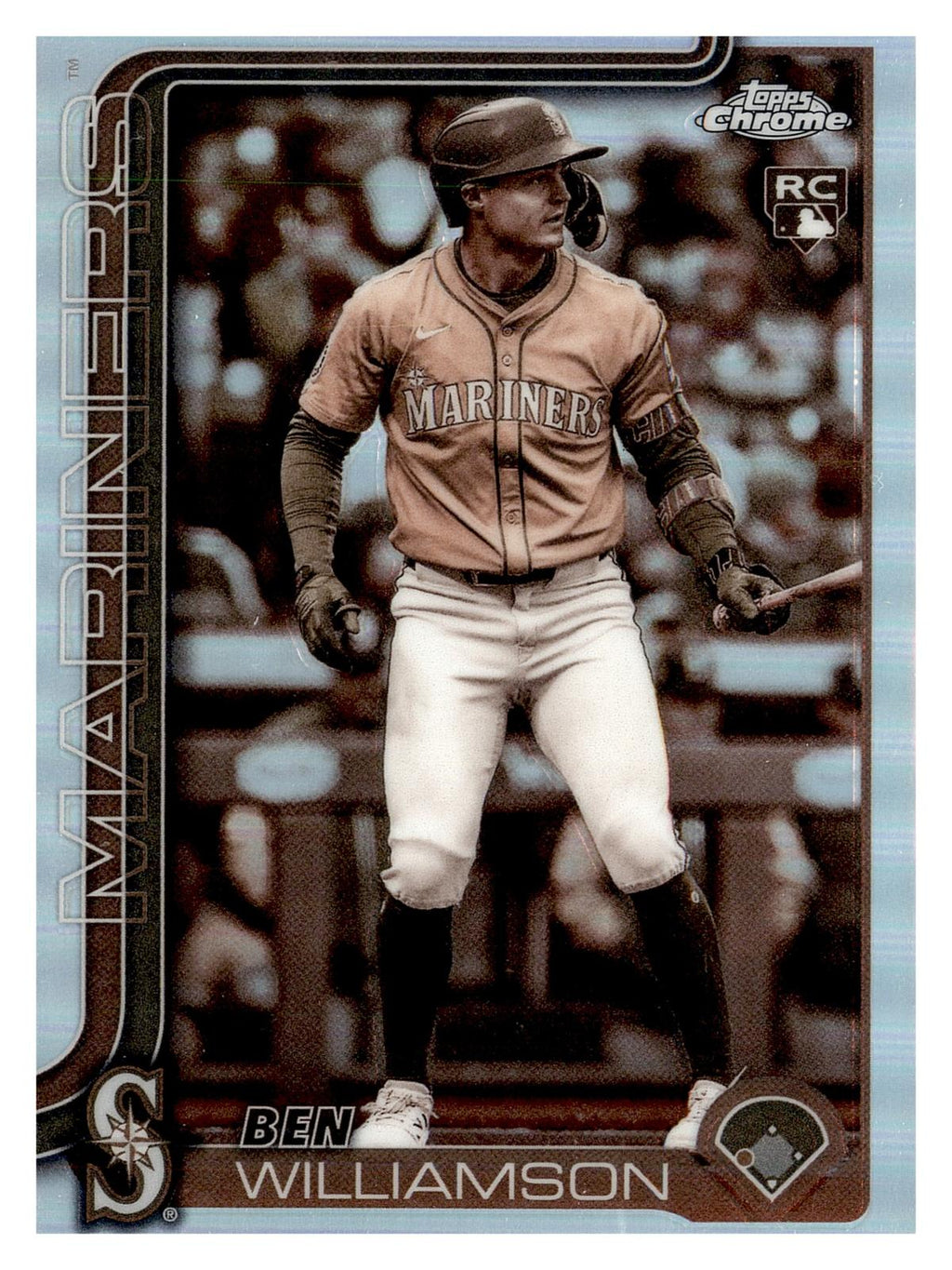 2025 Topps Chrome Update #USC168 Ben Williamson Sepia Refractor front
