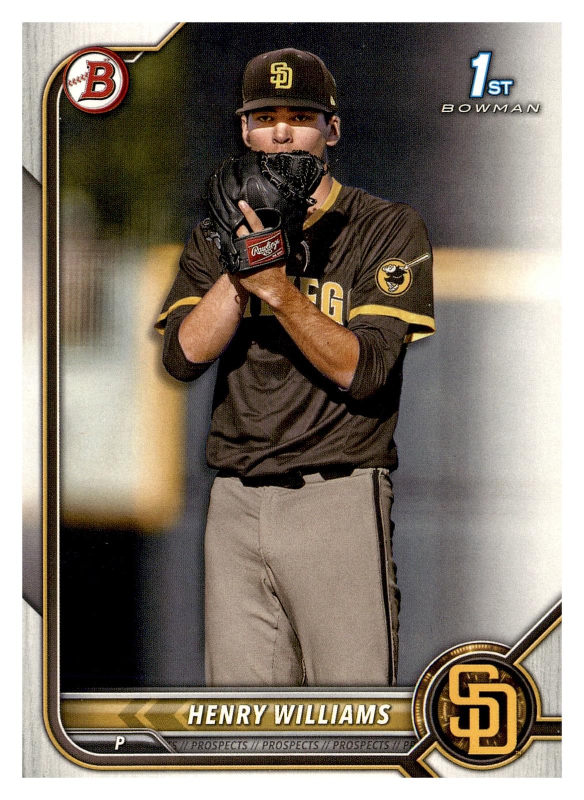 2022 Bowman Draft #BD-119 Henry Williams front