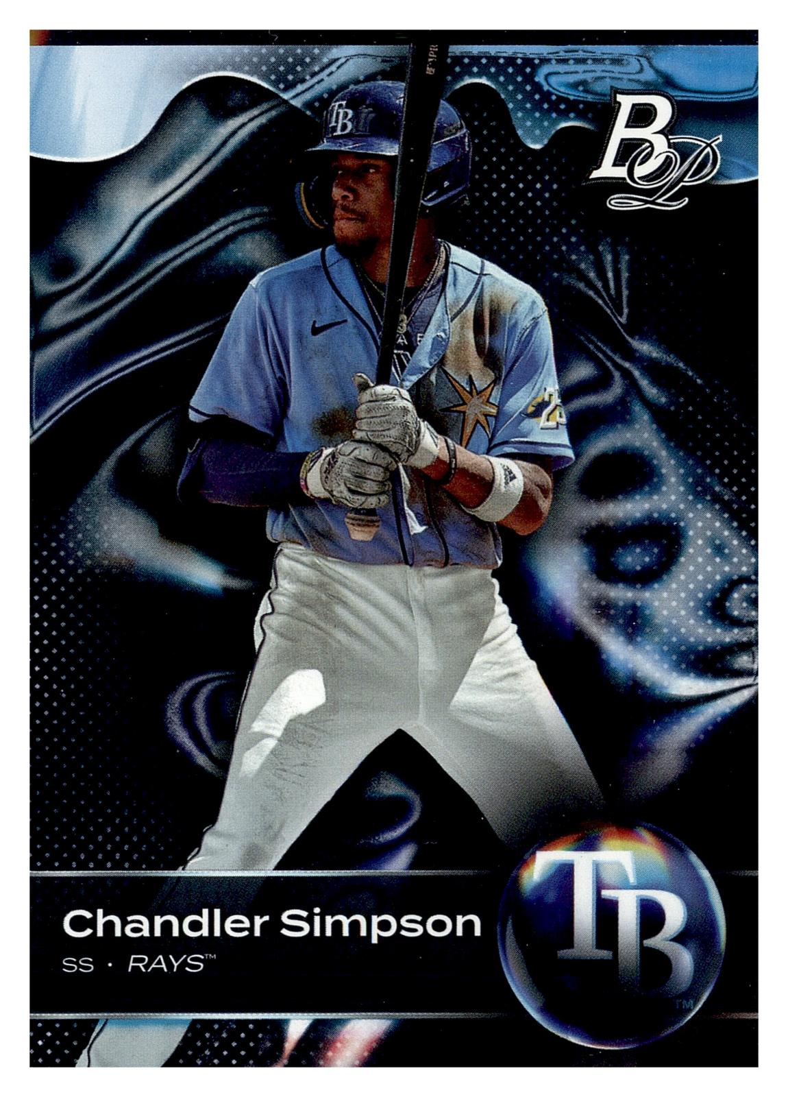 2023 Bowman Platinum #TOP-59 Chandler Simpson Top Prospects front