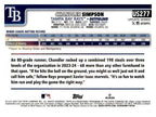 2025 Topps Update #US277 Chandler Simpson back