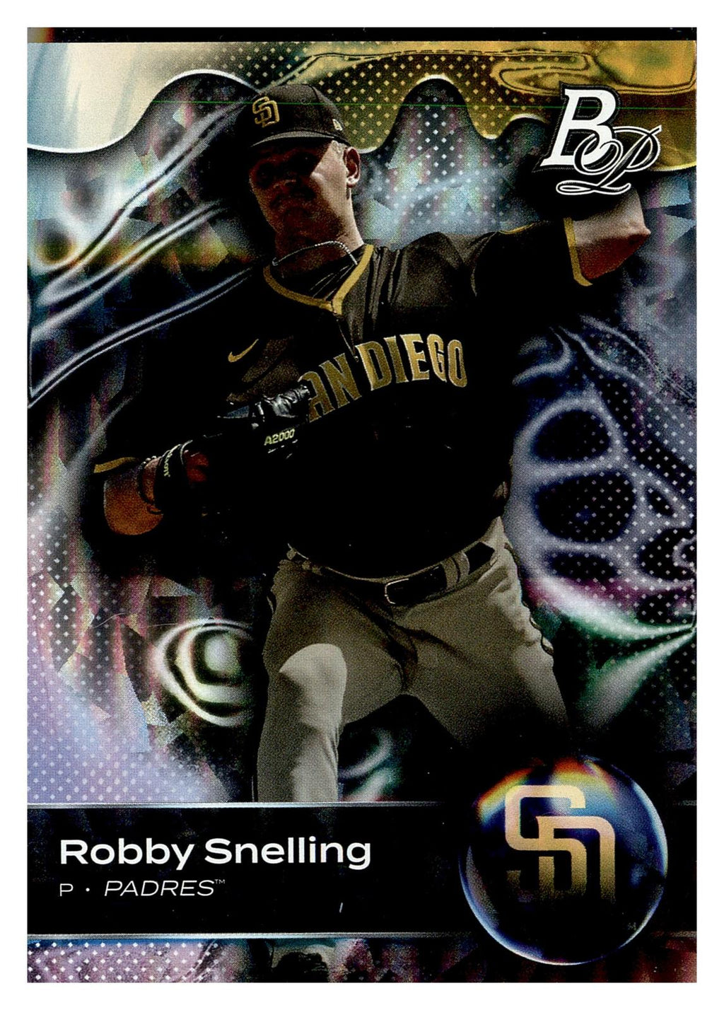 2023 Bowman Platinum #TOP-38 Robby Snelling Top Prospects Ice Foil front