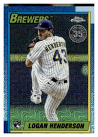 2025 Topps Update #U90C-68 Logan Henderson 1990 35th Anniversary Chrome front