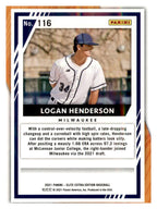 2021 Panini Elite Extra Edition #116 Logan Henderson Pink back