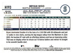 2024 Topps Holiday #H193 Bryan Woo back