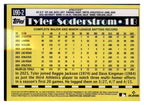 2025 Topps Update #U90-2 Tyler Soderstrom 1990 Topps Baseball 35th Anniversary back
