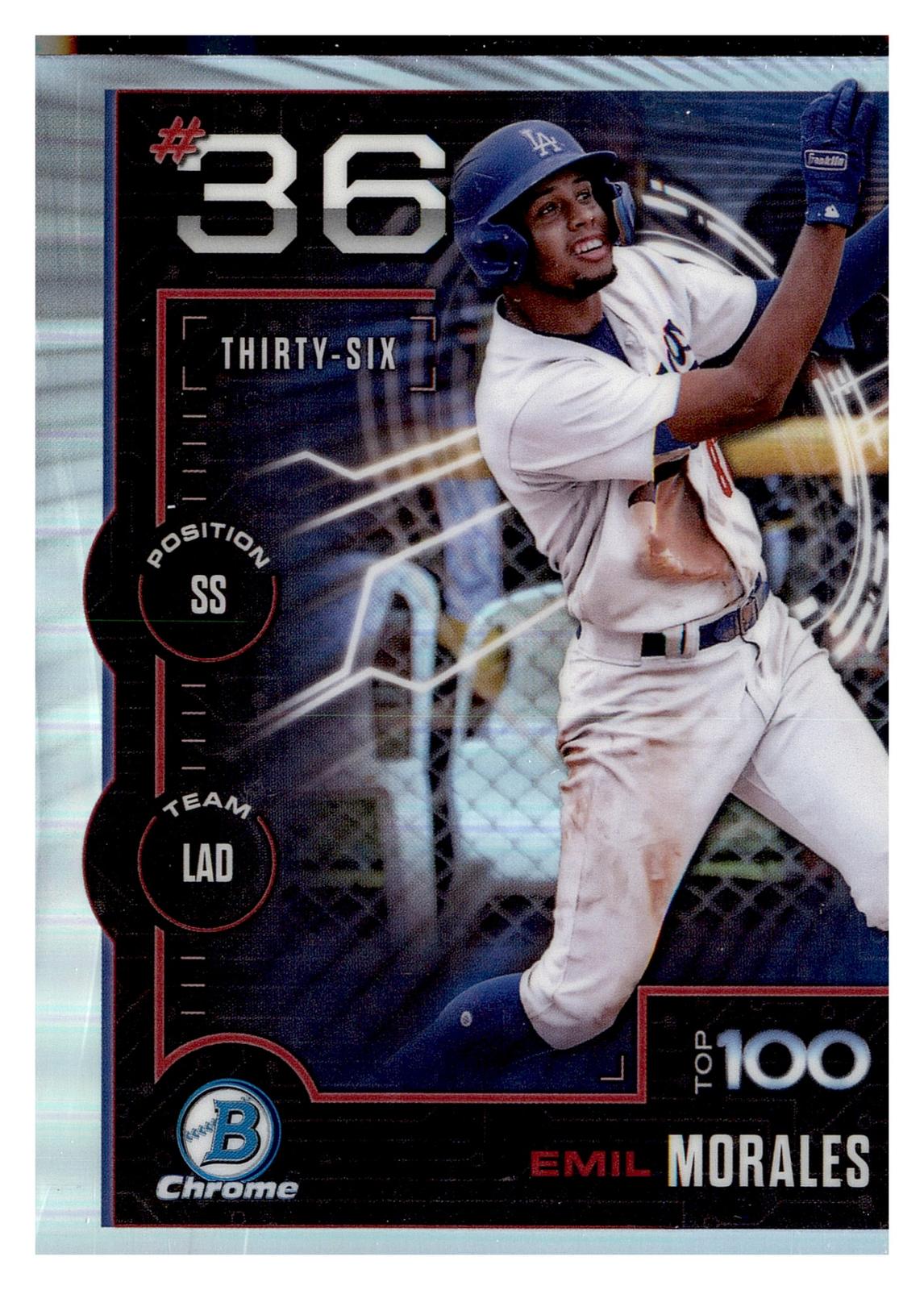 2025 Bowman #BTP-36 Emil Morales Bowman Scouts Top 100 front