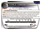 2025 Bowman Chrome #BCP-248 Charlie Condon Prospects Mojo back