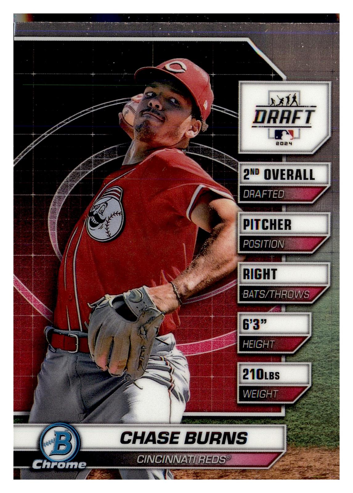 2024 Bowman Draft #BDN-8 Chase Burns Bowman Draft Night front