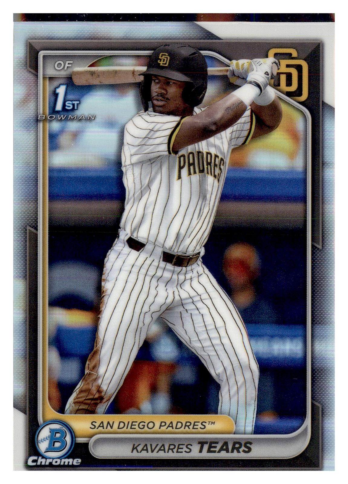 2024 Bowman Draft #BDC-57 Kavares Tears Chrome Refractor front