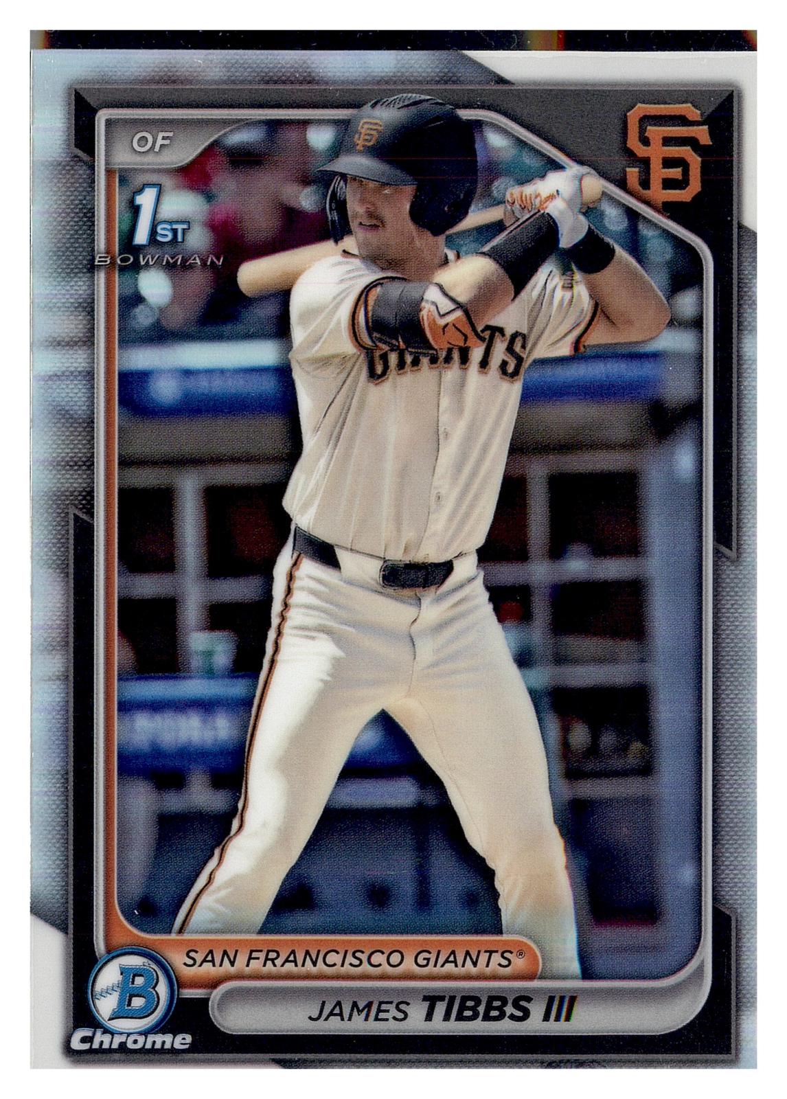 2024 Bowman Draft #BDC-40 James Tibbs III Chrome Refractor front