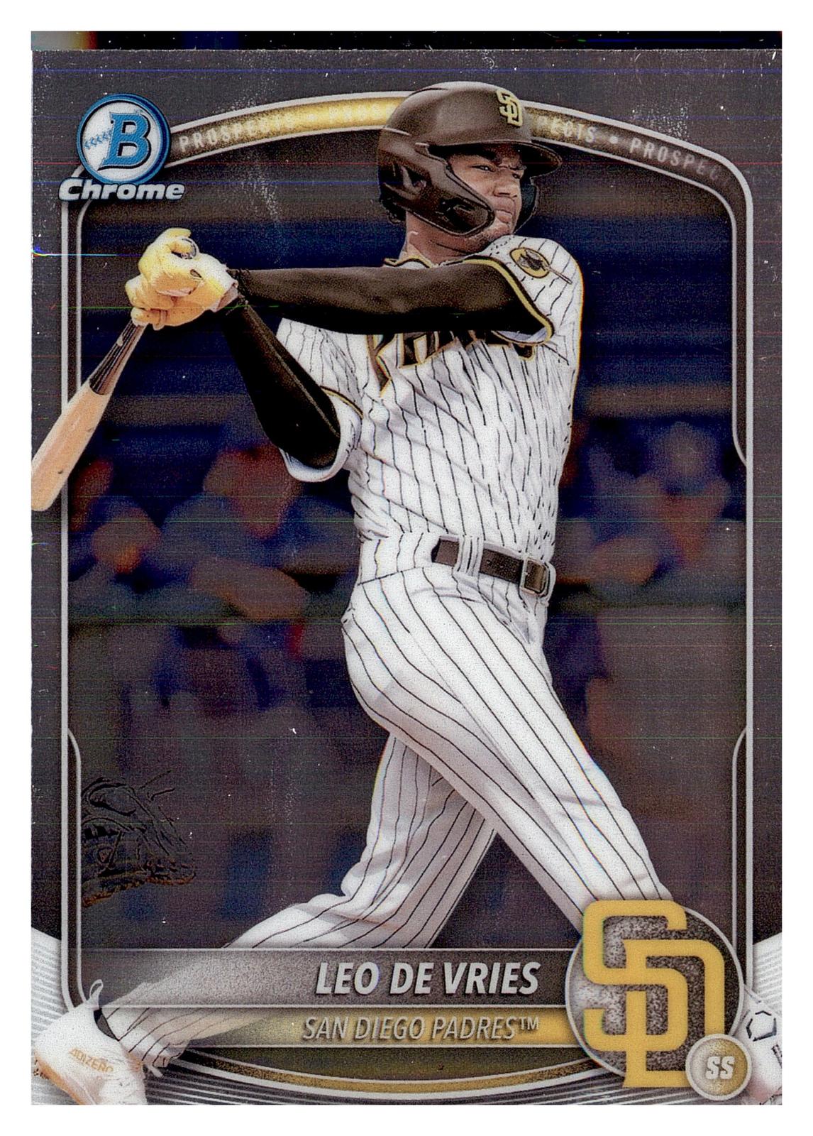 2025 Bowman #BCP-59 Leo De Vries Chrome Prospects front