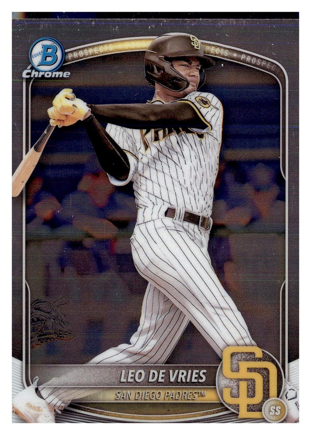 2025 Bowman #BCP-59 Leo De Vries Chrome Prospects front