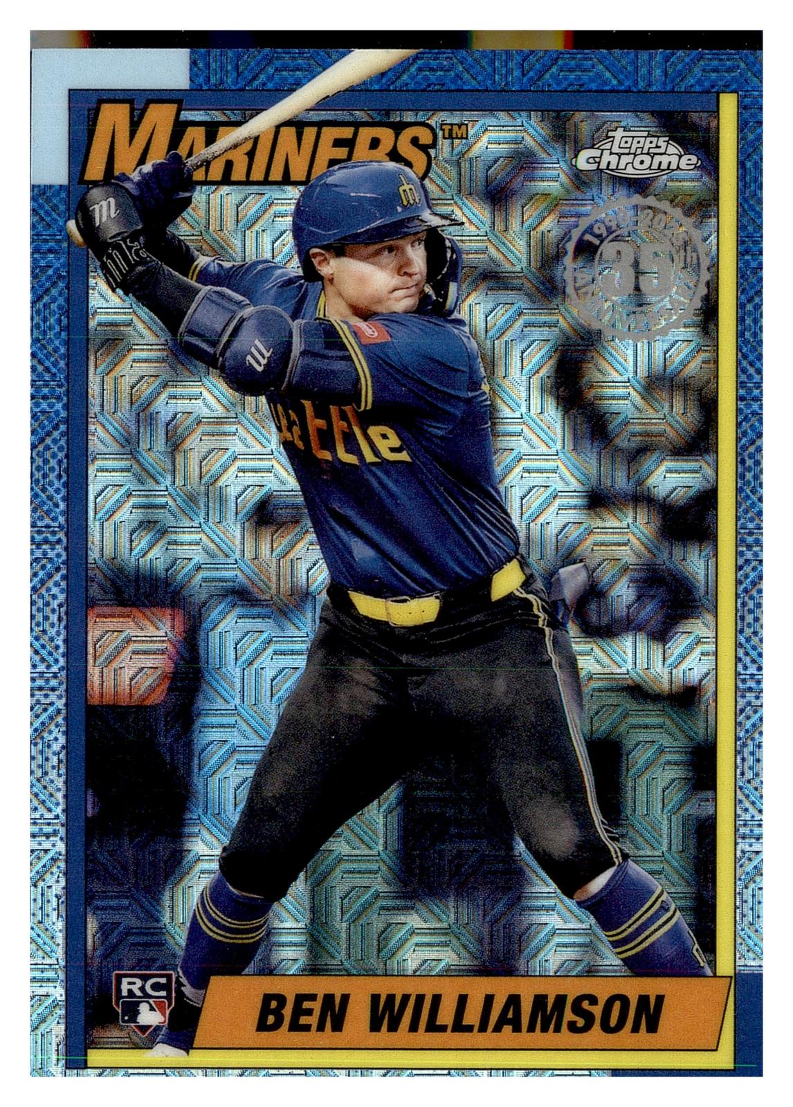 2025 Topps Update #U90C-10 Ben Williamson 1990 35th Anniversary Chrome front