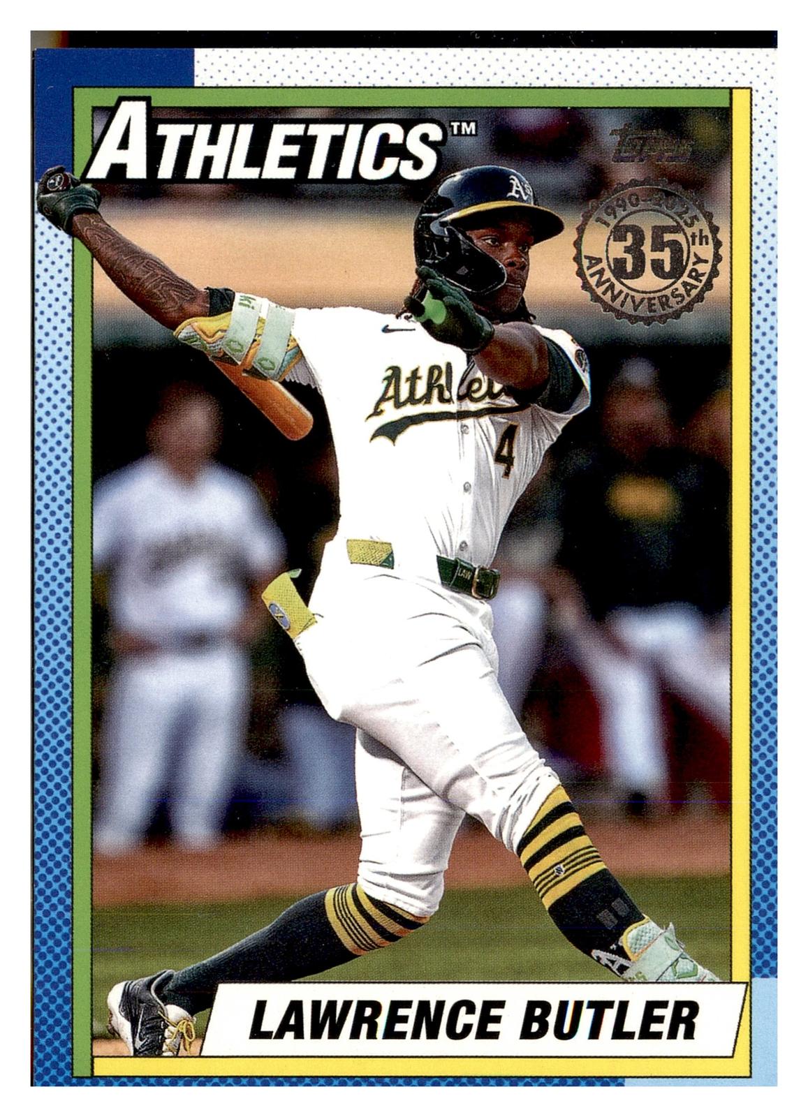 2025 Topps #90B2-36 Lawrence Butler 1990  35th Anniversary (Series Two) front