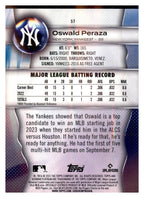 2023 Bowman Platinum #57 Oswald Peraza back