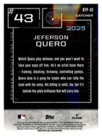 2025 Bowman #BTP-43 Jeferson Quero Bowman Scouts Top 100 back