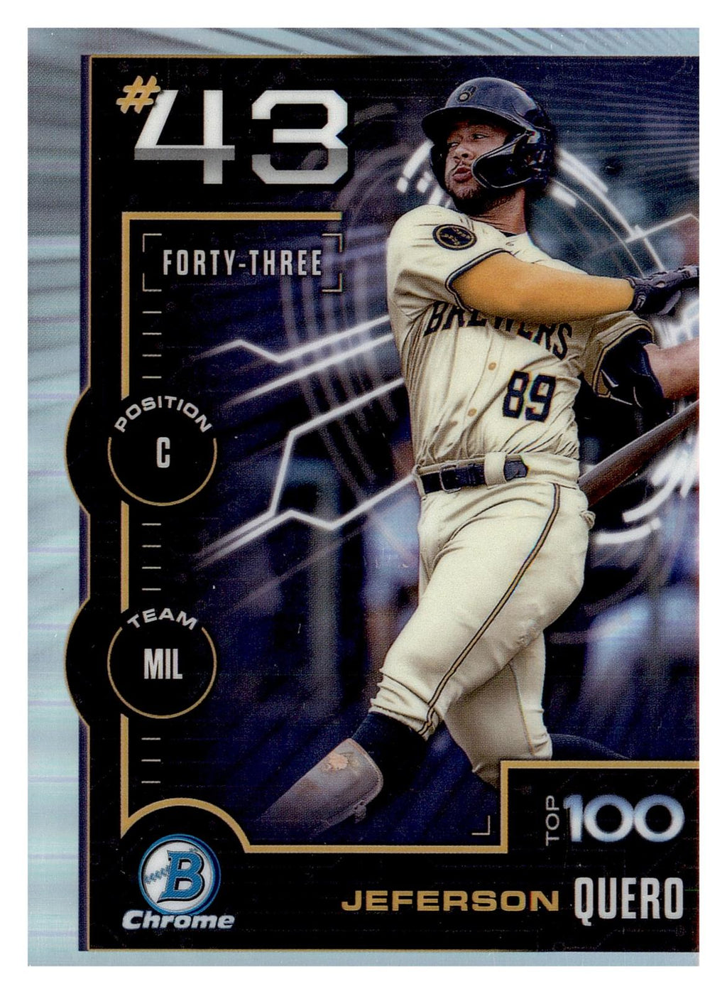 2025 Bowman #BTP-43 Jeferson Quero Bowman Scouts Top 100 front
