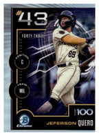 2025 Bowman #BTP-43 Jeferson Quero Bowman Scouts Top 100 front
