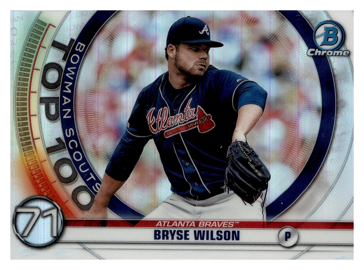 2020 Bowman #BTP-71 Bryse Wilson Chrome Bowman Scouts Top 100 front