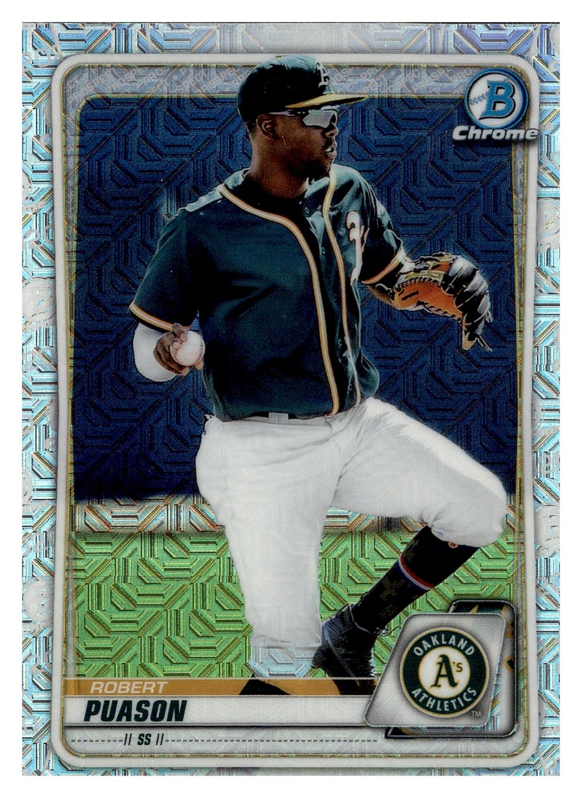 2020 Bowman Chrome #BCP-173 Robert Puason Prospects Mojo Refractor front