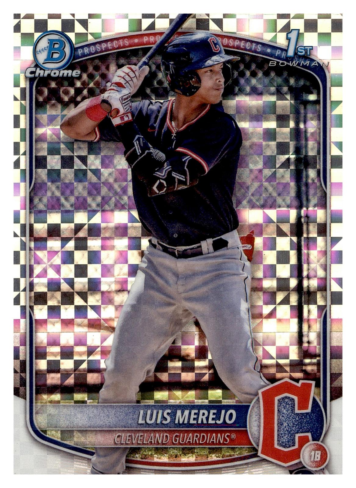 2025 Bowman #BCP-140 Luis Merejo Chrome Prospects X-Fractor front