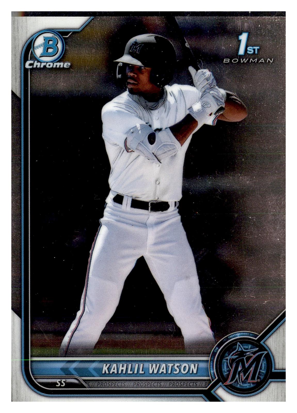 2022 Bowman #BCP-3 Kahlil Watson Chrome Prospects front