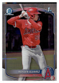 2025 Bowman #BCP-12 Hayden Alvarez Chrome Prospects front