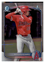 2025 Bowman #BCP-12 Hayden Alvarez Chrome Prospects front