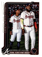 2025 Topps Update #US229 Power In Pairs (Marcell Ozuna / Ozzie Albies) front